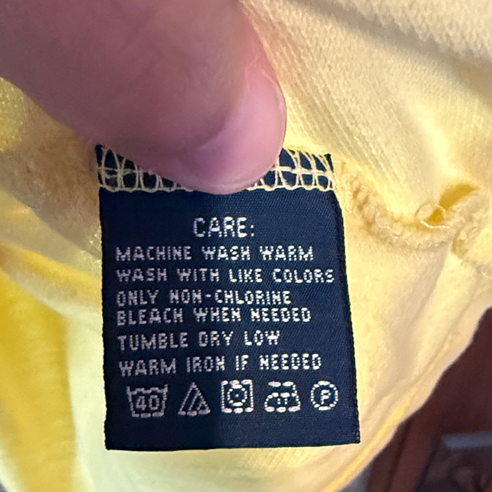 Ralph Lauren Girl Yellow Classic Fit Cotton Pique Short Sleeve Polo Shirt L14-16 - Picture 4 of 5